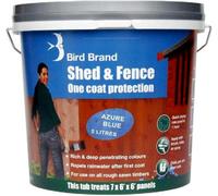 Bird Brand One Coat Quick Drying Shed And Fence Protection Paint - 5 Litre - Azure Blue