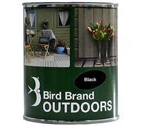 Bird Brand Outdoor Garden Paint Satin Finish (1 Litre, Black)