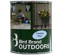 Bird Brand Outdoor Garden Paint Satin Finish (1 Litre, Coastal Blue)