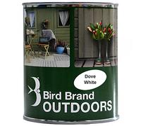 Bird Brand Outdoor Garden Paint Satin Finish (1 Litre, Dove White)