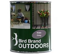 Bird Brand Outdoor Garden Paint Satin Finish (1 Litre, Slate Grey)