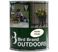 Bird Brand Outdoor Garden Paint Satin Finish (1 Litre, Vanilla Cream)
