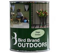 Bird Brand Outdoor Garden Paint Satin Finish (2.5 Litre, Sage Green)