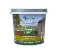 Bird Brand, Shed & Fence 1 Coat Protection - Garden Paint for Wood - Shed and Fence Paint - Forest Green Colour, 5-Litre Bucket