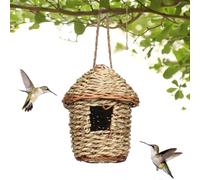 Bird Breeding Hut - Straw Hatching Home, Eco Friendly Outdoor Nest | Lightweight Handcrafted Structure, Ventilated Interior Protection from Elements, Garden Tree Porch Balcony Wildlife Sanctuary Habit