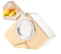 Bird Breeding Nest Wooden Bird Box, Parrot Bird House Cages Bird Nesting Feeding Station House for Cockatoo Budgie Finch Canary Parrotlets