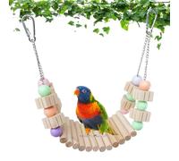 Bird Bridge for Cage - Parrot Swing Bridge | Parrot Cage Toys with Metal Hook for Cockatiels, Conures, Parrots, Budgies, Hangable and Entertaining