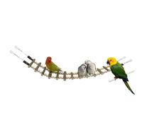 Bird Bridge - Wood Ladder Style Swing Platforms, Interactive Perching Toy Structure, Polished Pet Habitat Decor | Secure Hook Attachment for Daily Movement Stimulation Small Pets Indoor Enclosure