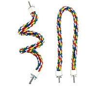 Bird Bungee Climbing Swing - Colorful Parakeet Rope Perch (23.6 Inches)