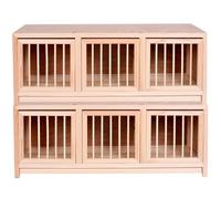 Bird Cage 2/3 Door Optional Pigeon Cage, Outdoor Professional Racing Pigeon Nest Box, Stackable/pull-out Manure Tray, Easy Assembly(Natural*2pcs,90 * 30 * 35cm)