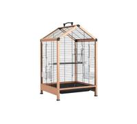 bird cage 22 Inch Tall Metal Bird Cage Gold Home Single Level Display Cage for Parrots, Canaries, Parakeets, Lovebirds, Finches. Light birdcage travel cage
