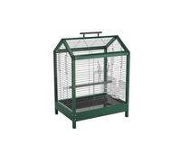 Bird Cage 22 Inch Tall Metal Bird Cage Single Level Display Cage for Parrots, Canaries, Parakeets, Lovebirds, Finches, Green Parrot Cage