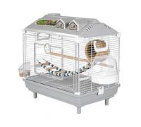 Bird Cage - 3020g Travel Cage Extendable Wrought Iron Tray Cages with Wooden Pole for Parakeets Bass | Perfect Lightweight Medium Large Indoor