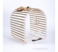 Bird Cage Acrylic Bird Cage Portable Breathable Outdoor Bird Cage Round Easy to Clean for Parrot Small Birds Pet House(Large)
