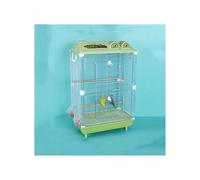 Bird Cage Acrylic Transparent Parrot Viewing Birdcage Three Sided Wire Household Large Pull-out Chassis Parrot Cage(Green)