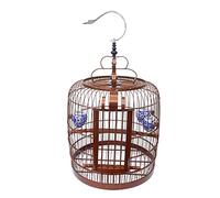 Bird Cage Aluminum Alloy Bird Cage Portable Round Bird Carriers With Hook Home Birdcages Breeding Ornamental Bird Nest Novel Design,Bronze