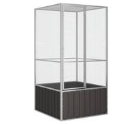 Bird Cage Anthracite 111x107x211.5 cm Galvanised Steel Berkfield Home Black One Size
