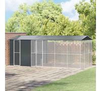 Bird Cage Anthracite Galvanised Steel 310 x 640 x 247 cm Outdoor Large Enclosure