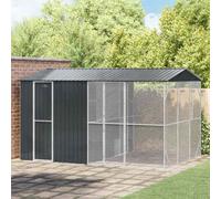 Bird Cage Anthracite Galvanised Steel 430x310x247 cm Outdoor Large Weatherproof