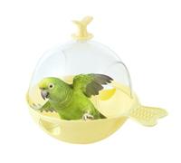 Bird Cage Bath - 18.6x17x17cm Indoor Splash Bowl, Portable Hanging Tub, Quiet Play Accessory, Multifunctional Shower Toy | Engaging Water Fun for Parakeets Finches Canaries Lovebirds Pets Home