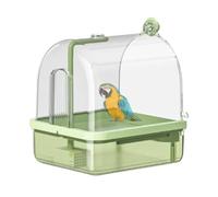Bird Cage Bath - Aviary Water Station, Indoor Stand Bathtub Perch | Two Shower Modes Automatic Chew Proof Playground For Travel Show Breeding Pet Sanctuary Hygiene Entertainment Exercise