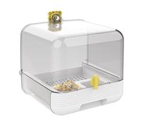 Bird Cage Bath,Pull-out Parrot Feeder for Cage - 2 in 1 Transparent Bathtub Quick Cleaning Feeder for Yard Outdoors Deck Indoor Inside Pet