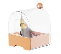 Bird Cage Bath - Transparent Parrot Bath, Stable Shower Accessory Low Design for Outdoor Home Garden