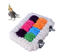 Bird Cage Bed, Colorful Parrot Sleeping Nest Warm Hanging Bird Hammock Built-in 304 Stainless Steel Frame for Winter Foot Platform Birdcage Supplies