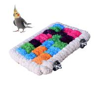 Bird Cage Bed, Colorful Parrot Sleeping Nest Warm Hanging Bird Hammock Built-in 304 Stainless Steel Frame for Winter Foot Platform Birdcage Supplies