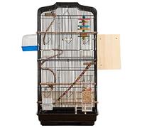 Bird Cage Bird Cage for Parakeets Wide Indoor Deluxe Large Breeding Cage, 36 Inch Height Wrought Iron Bird Cage, Parrot Cage with Toy Accessories, Removable Tray (Color : Black-set3)