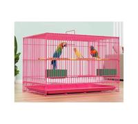 Bird Cage Bird Cage Home Breeding and Farming Special Parrot Chicken Cage Encrypted Bird Cage Parrot Cage(Pink)