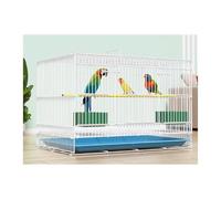 Bird Cage Bird Cage Home Breeding and Farming Special Parrot Chicken Cage Encrypted Bird Cage Parrot Cage(White)