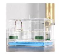 Bird Cage Bird Cage Parrot Cage Encrypted Metal Folding Cage Extra Large Pet bird Cage(White)
