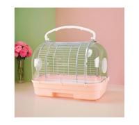 Bird Cage Bird Cage Parrot Outdoor Cage Horizontal Silk Outdoor Travel Special Small Portable Parrot Cage(Pink)