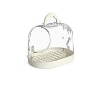 Bird Cage Bird Cage Parrot Take-away Home High-end Portable Transparent Viewing Special Outing Flight Cage Stand(White)