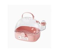 Bird cage Bird Cage Parrot Take-away Home Portable Transparent Viewing Pet Products(Pink)