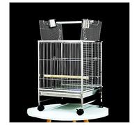 Bird Cage Bird Cage Stainless Steel Starling Square Cage Black Phoenix Live Parrot Cage with Stand Ornamental Cage for Parakeets Love Birds Cockatoos Finches Pet House