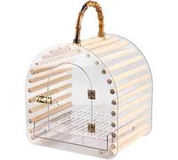 Bird cage, Bird cages Birdcages Simple Durable Bird Carriers Portable Clear Bird Cage Small Pet Carrying Case Creative Bird