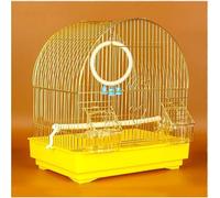 Bird cage, bird cages Hanging Birdcages Parakeet Bird House Metal Bird Carriers Small Ornamental Bird Cage for Indoor Outdoor Easy to carry(Yellow set two)