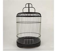 Bird cage, bird cages Hanging Birdcages Small Abs Round Bird House Simple Vintage Bird Cage Portable Bird House Carrier(Black)