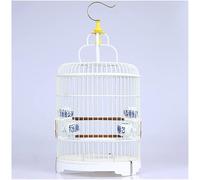Bird cage, bird cages Hanging Birdcages Small Abs Round Bird House Simple Vintage Bird Cage Portable Bird House Carrier(White+full Set)