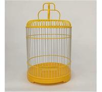 Bird cage, bird cages Hanging Birdcages Small Abs Round Bird House Simple Vintage Bird Cage Portable Bird House Carrier(Yellow)