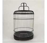 bird cage， bird cages Hanging Birdcages Small Abs Round Bird House Simple Vintage Cage Portable Carrier(Black)