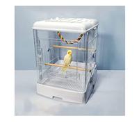 Bird cage, bird cages Large Bird Cage Acrylic Flight Cage Square Birdcages Small And Medium Birds Bird Carriers(Clear Large)