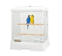 bird cage, bird cages Large Bird Cage Acrylic Flight Square Birdcages Small And Medium Birds Carriers(Clear Small)