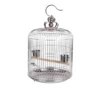 bird cage, bird cages Round Birdcages House Bird Carrier Stainless Steel Hanging Cage With Feeder Small Portable Cages(38cm/14.9in)
