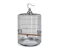 Bird cage, bird cages Round Birdcages Wrought Iron Birdcage Large Stainless Steel Bird Cage Portable Bird Carriers Simple(32CM/12.5IN)