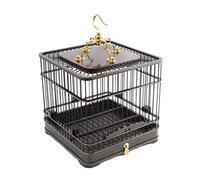 bird cage, bird cages Wooden Birdcages Vintage Square Bird Cage Simple Carriers Portable House Carrier Home(Black Small)