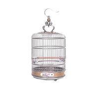 bird cage, bird cages Wrought Iron Birdcages Round Metal Birdcage Large Bird Cages Simple Retro Carriers for Home Garden Easy to carry(Plum 36cm/14.1in)
