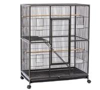 Bird Cage Bird House Large Bird Cage Metal Bird Flight Cage With Wheels Parrot Cage For For Small Pet Animals Bird Carrier Bird Cages
